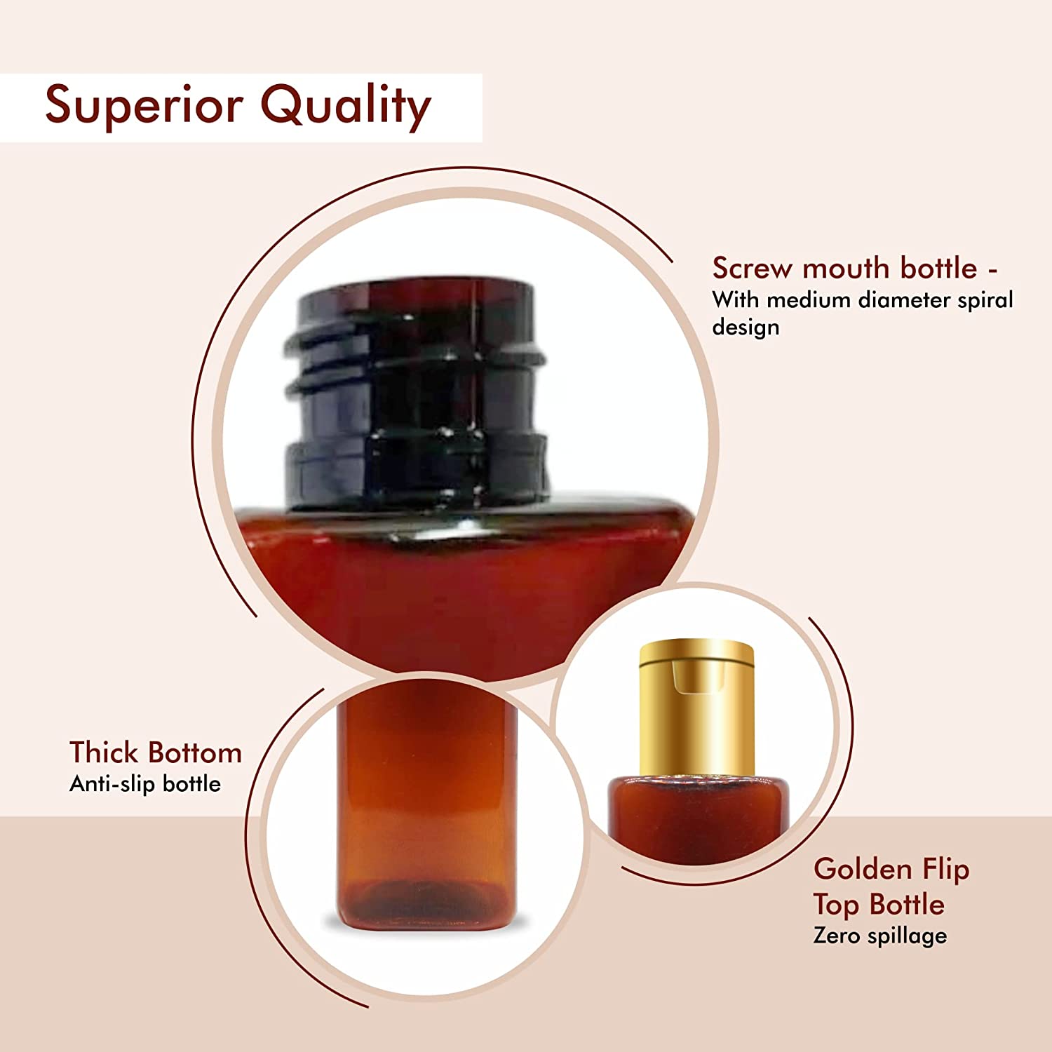 Shoprythm Packaging,Plastic Travel Bottles Empty Amber Square PET Bottle with Disc Flip Shoprythm Packaging,Plastic Travel Bottles Empty Amber Square PET Bottle with Disc Flip